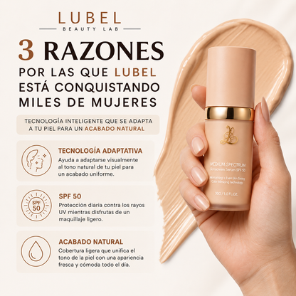 Base Adaptativa LUBEL™ SPF 50 | Se Adapta al Tono de Tu Piel